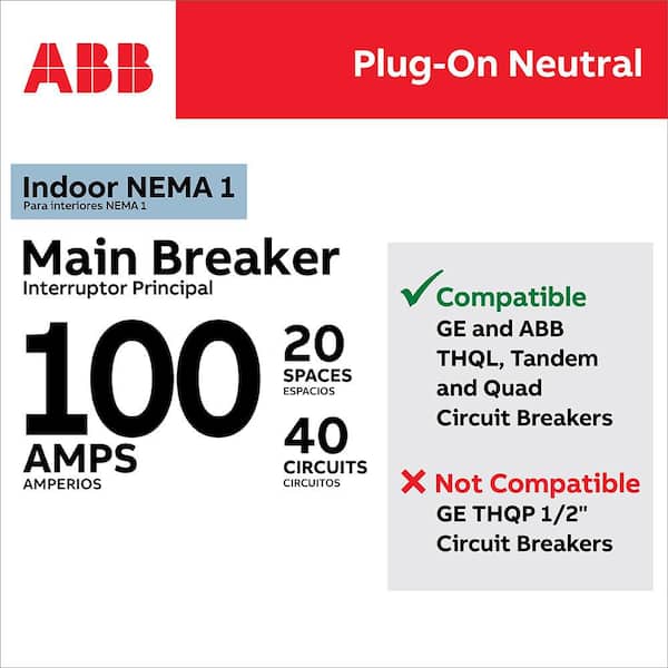 100 Amp 20-Space 40-Circuit Main Breaker Indoor Plug-On Neutral Load Center Value Pack (PAM2010PA)