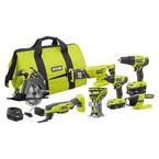 ONE+ 18V Cordless 6-Tool Combo Kit with (2) Batteries, Charger, Bag with Fixed Base Trim Router