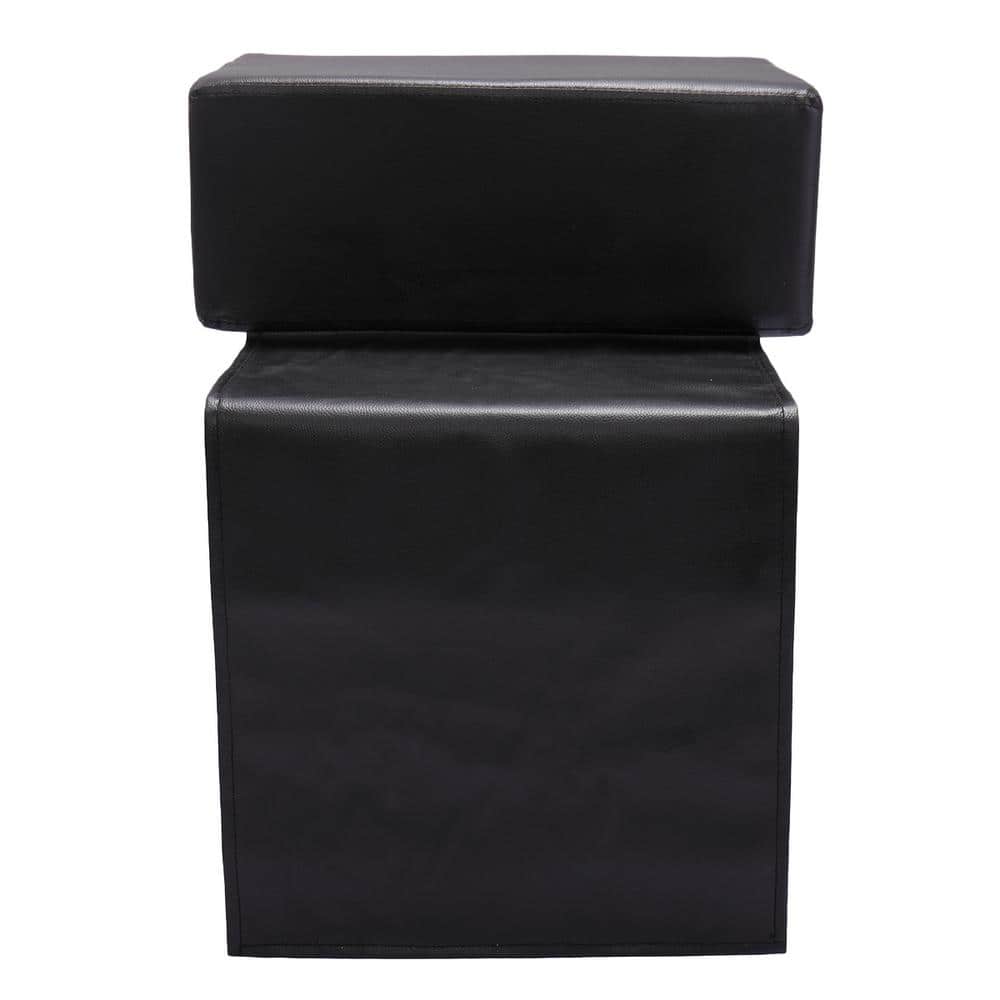 Black PVC Leather Child Salon Booster Seat Cushion with Metal Frame