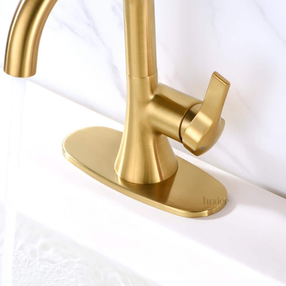 Brushed Gold 6" Brass Bathroom Sink Faucet Hole Cover Plate