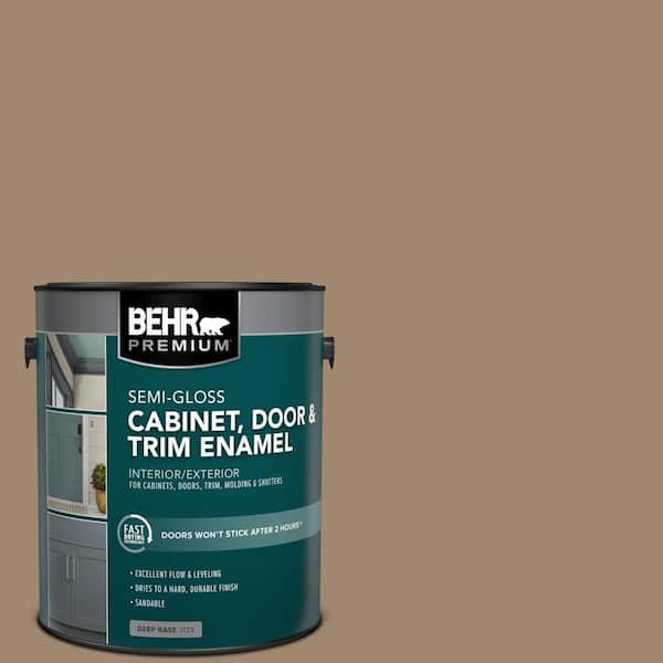 1 gal. #700D-5 Toffee Crunch Semi-Gloss Enamel Interior/Exterior Cabinet, Door & Trim Paint