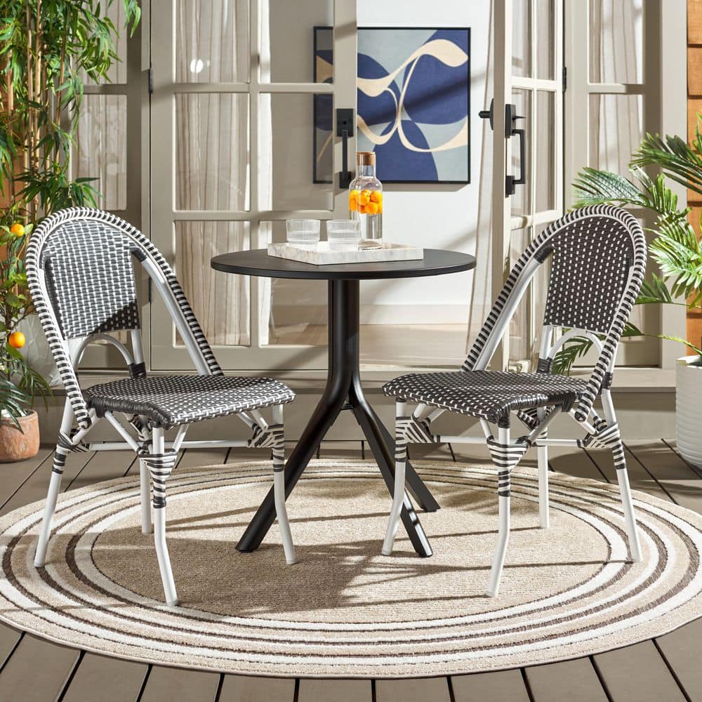 Torino Metal Outdoor Dining Chair in Gray Set of 2 price history on PriceWatchPro