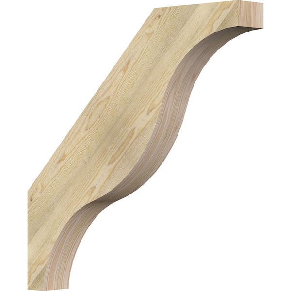 Ekena Millwork 4"W x 30"D x 30"H Funston Rough Sawn Knee Brace, Douglas Fir