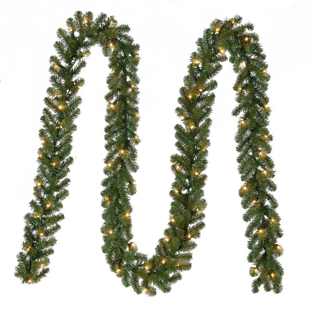 Home Accents Holiday 18 ft Kingston PreLit Artificial Christmas Garland with 280 tips and 70