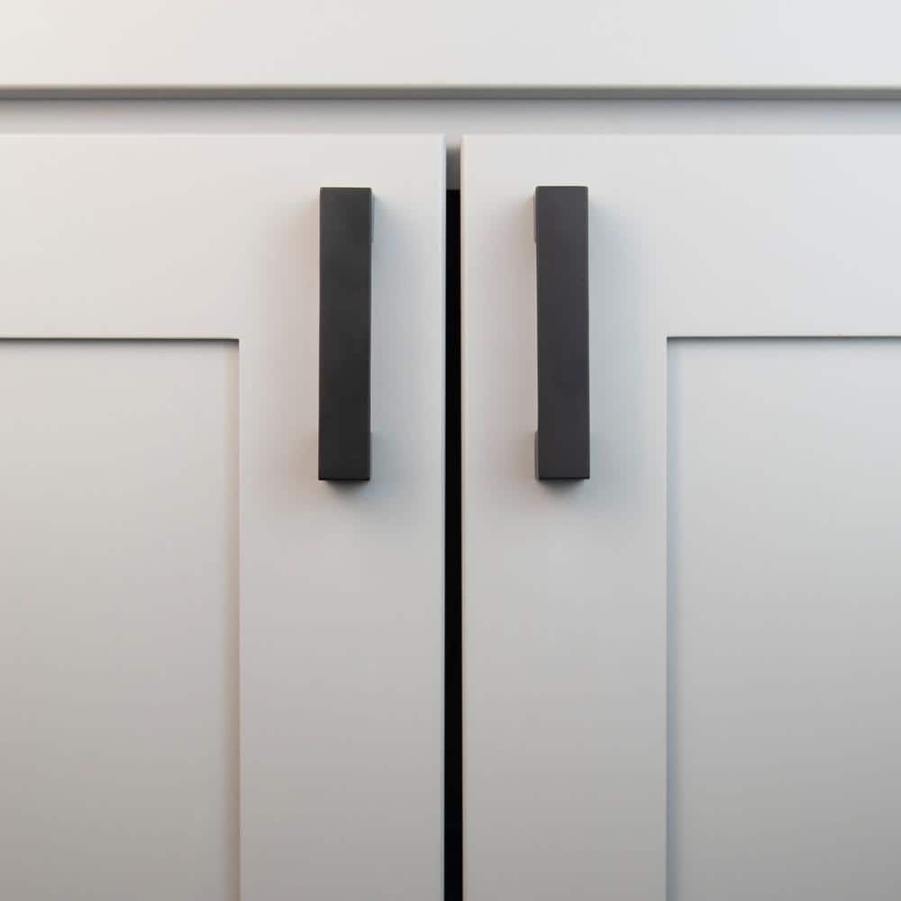 Matte Black Aluminum 3" Modern Bar Pulls with Mounting Hardware
