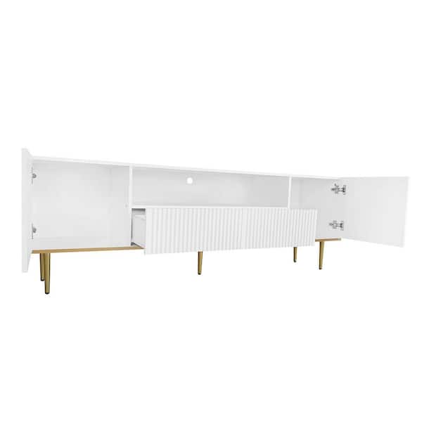 Unbranded 70.9 in. W x 15.7 in. D x 23.6 in. H Bathroom White Linen Cabinet