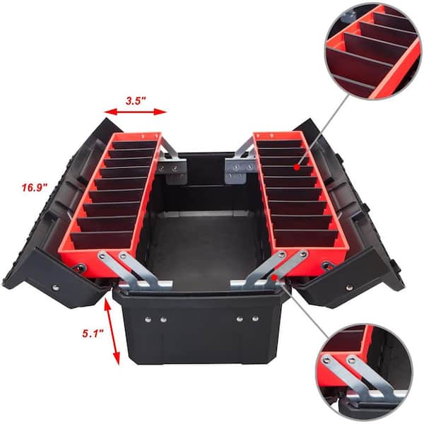 Portable Toolbox Plastic Tool Box with Handle Heavy Duty Multifunction  Organizer Box Large Capacity fit for Storage Multi-Color and Multi-Sizes  Tool