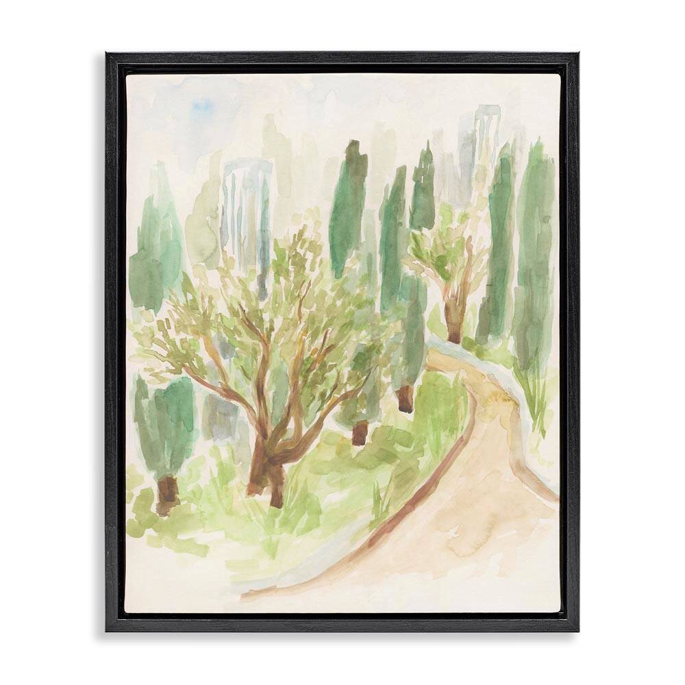 Abstract Road with Trees by June Erica Vess Black Floater Frame Nature Graphic Art Print 31 in. x 25 in. price history on PriceWatchPro