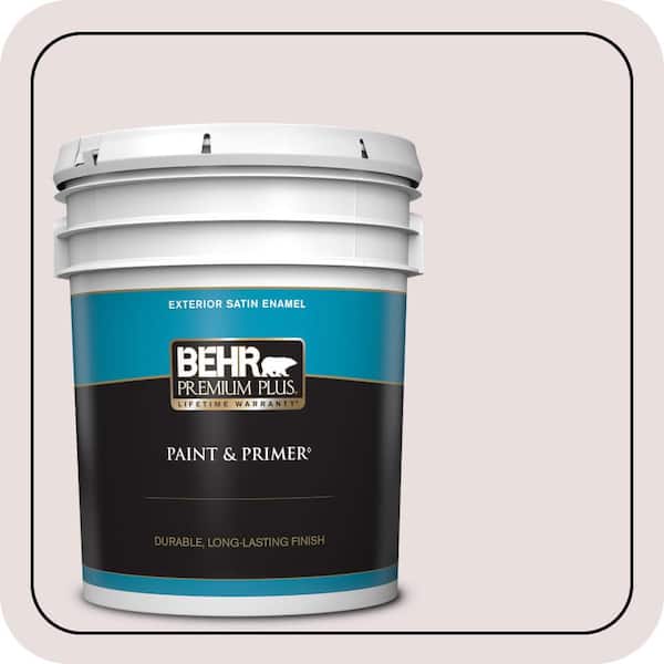 BEHR PREMIUM PLUS 5 gal. #N120-1 Parasol Satin Enamel Exterior Paint & Primer