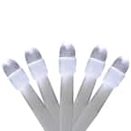 7.5 ft. 150-Count White LED Twinkle Swag Christmas Lights - White Wire