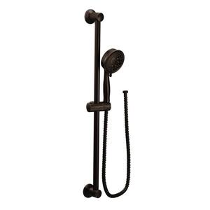 4-Spray Eco-Performance Handheld Hand Shower with Slide Bar in Oil Rubbed Bronze