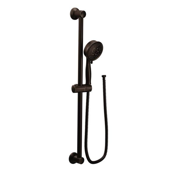 MOEN 4-Spray Eco-Performance Handheld Hand Shower with Slide Bar in Oil ...