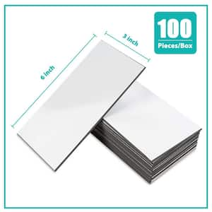 100 Tiles Peel and Stick Backsplash 3 in. x 5.9 in. x 0.12 in. PVC Subway Wall Tile, White (12 sq. ft./Case)