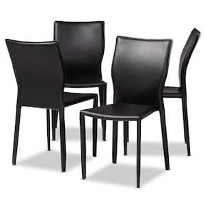 Heidi Black Faux Leather Dining Chair (Set of 4)