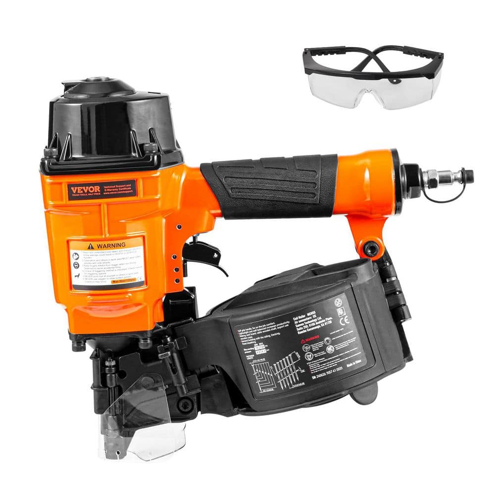 Coil Siding Nailer MCN55, 1 in. to 2-1/4 in. 15 Degree Pneumatic Siding Nail Gun, 70-120PSI Air Coil Nailer for Siding price history on PriceWatchPro