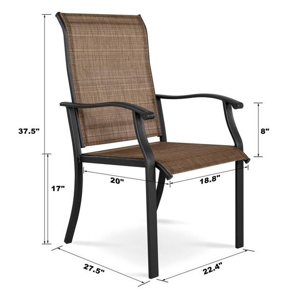 Nuu Garden 7-Pieces Rust-Free Metal Outdoor Patio Dining Set with 6  Textilene Dining Chairs and Rectangular Dining Table SID006-06 - The Home  Depot