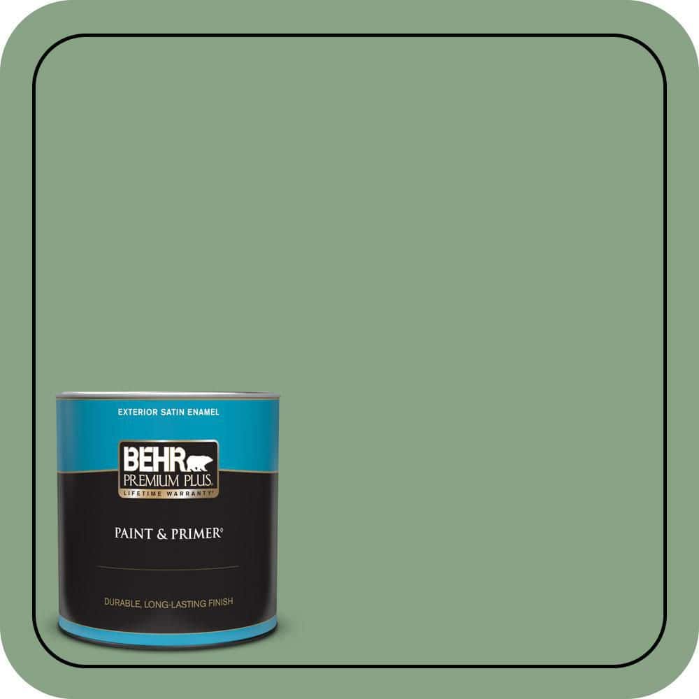 1 qt. #S400-5 Gallery Green Satin Enamel Exterior Paint & Primer price history on PriceWatchPro