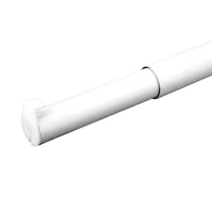 30 in. - 48 in. White Adjustable Closet Rod