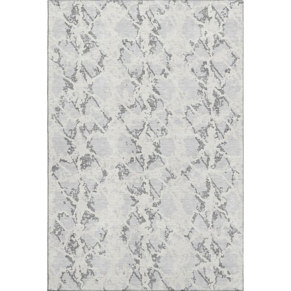 Addison Rugs Mayfield Premium Machine Washable Abstract AMF969 Silver 8 ...