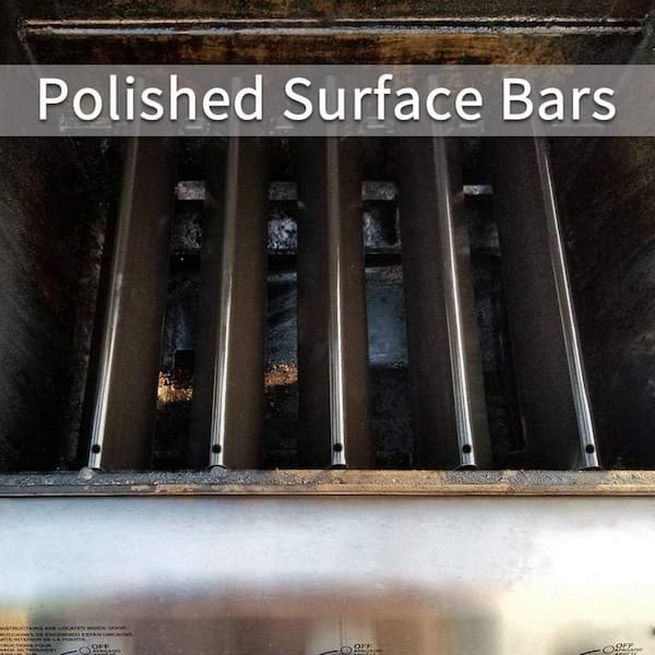 17.5 in. Porcelain-Enameled Heavier Flavorizer Bars Replacement with Front-Mounted Control for Weber Genesis (5-Pack)