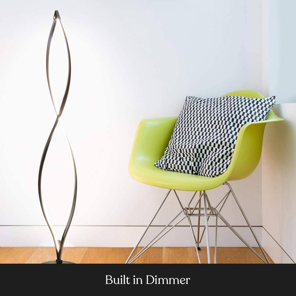 Twist 43" Black LED Floor Lamp with 3-Way Switch