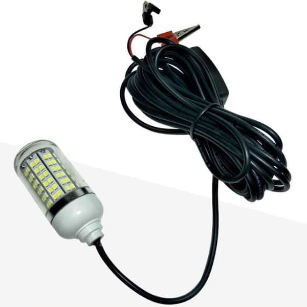 12-Volt Waterproof LED Fishing Light in Green Lamp