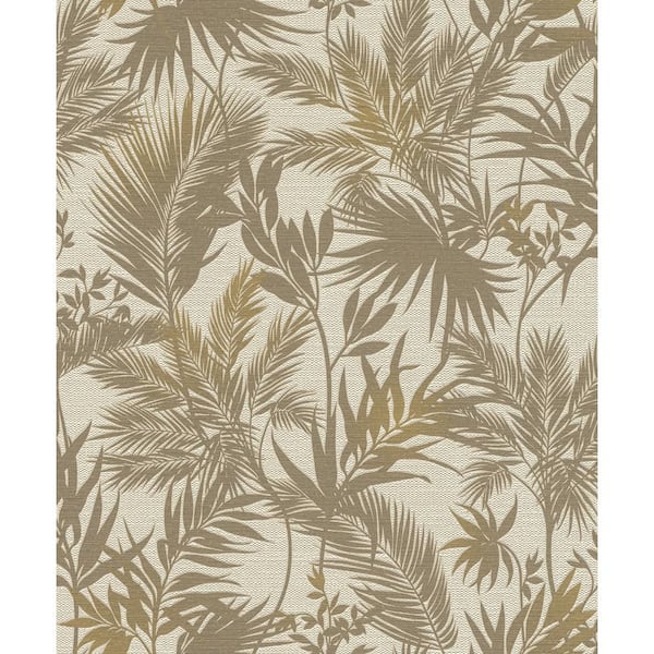 Advantage Saura Brown Frond Textured Non-Pasted Non-Woven Wallpaper Sample