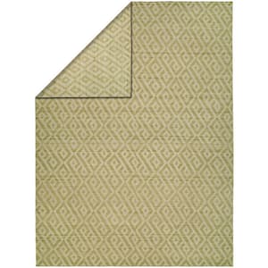 Thyme/Linen 4 ft. x 6 ft. Reversible Area Rug