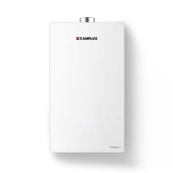 Climatech-7,4.22 GPM Residential Natural Gas Tankless Water Heater with 2-Years Warranty, 102,000 BTU, White