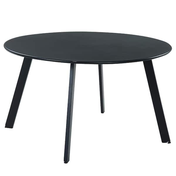 Helm Impasse breedtegraad DESwan Black Round Steel Outdoor Coffee Table BSC-ZY010-BK - The Home Depot
