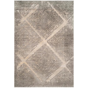 Meadow Taupe 7 ft. x 9 ft. Geometric Area Rug