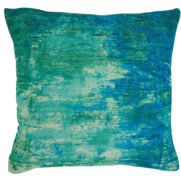 blue green throw pillows