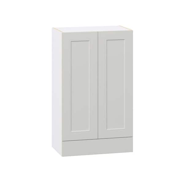 J COLLECTION Galveston 24 in. W x 14 in. D x 40 in. H Assembled Shaker Wall Kitchen Cabinet in Light Grey with Drawer