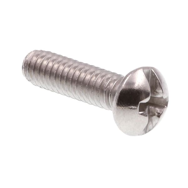Prime-Line #8-32 x 5/8 in. Grade 18-8 Stainless Steel Phillips/Slotted Combination Drive Round Head Machine Screws (25-Pack)
