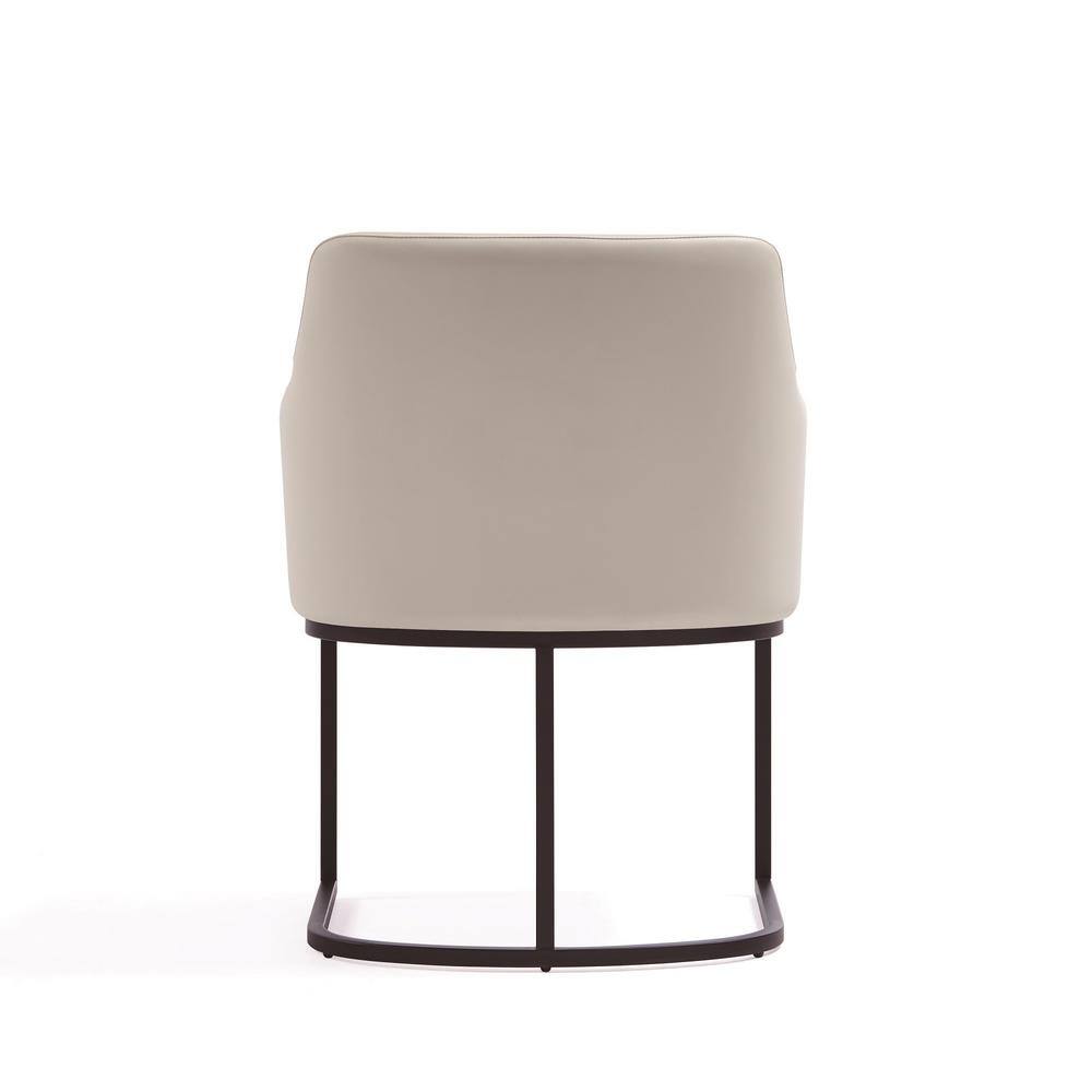 Serena Cream Leatherette Upholstered 8-Piece Dining Chair Set