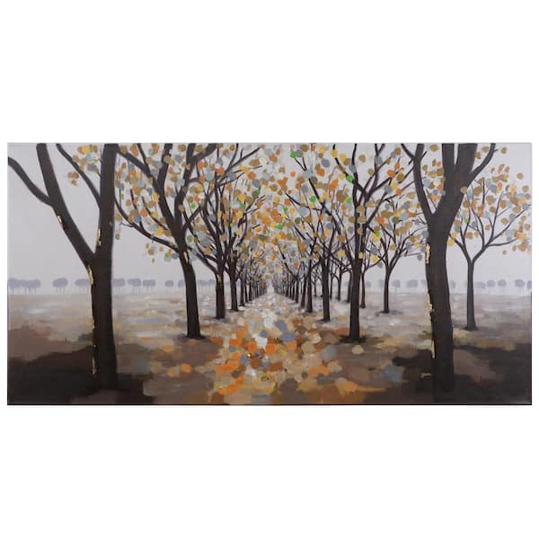 Yosemite Home Decor 27.5 in. x 55.25 in. "Pathway" Hand Painted Contemporary Artwork