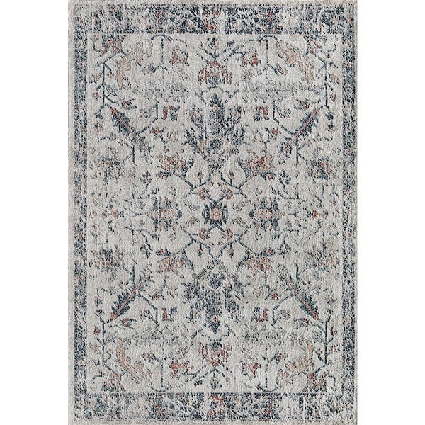 Cora Winter Wheat Beige Transitional Vintage 8 ft. x 10 ft. Area Rug