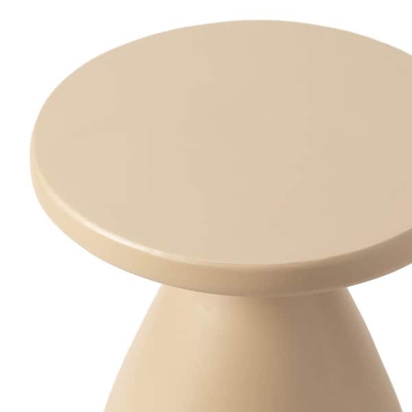 Leisuremod Modern Side Table with Fiberstone Top Round Leisuremod Modern Side Table with Fiberstone Top Round