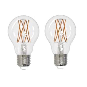 60-Watt Equivalent Warm White Light A19 Dimmable Filament JA8 LED Light Bulb (2-Pack)