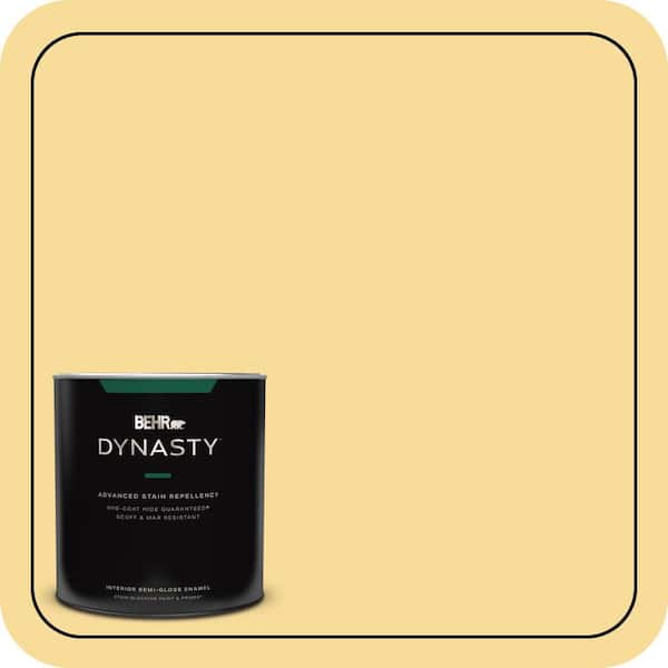 BEHR DYNASTY 1 qt. #360C-3 Honey Tone Semi-Gloss Enamel Interior Stain-Blocking Paint and Primer