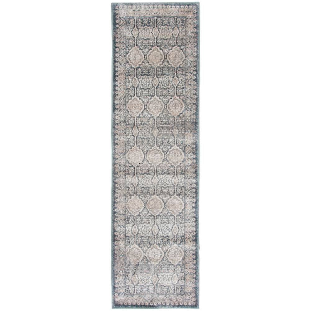 Home Decorators Collection Morrow 2 ft. x 7 ft. Light Blue/Light