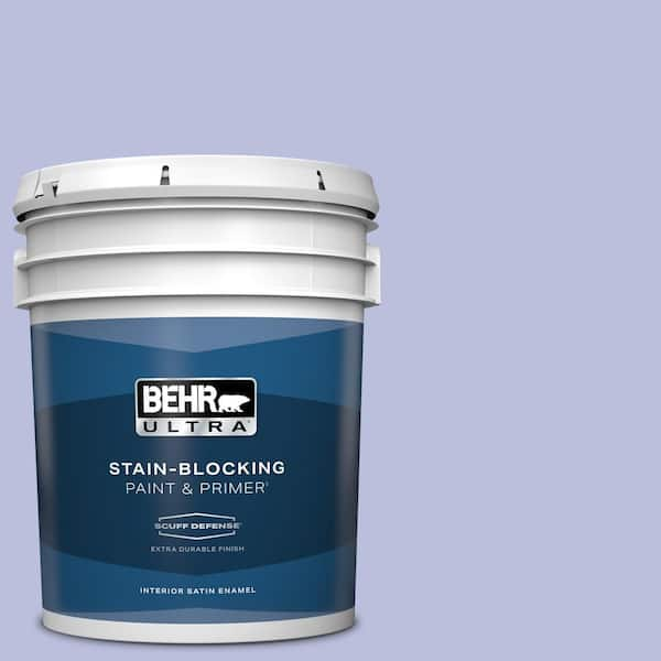 BEHR ULTRA 5 gal. #620A-3 Rhapsody Lilac Extra Durable Satin Enamel Interior Paint & Primer