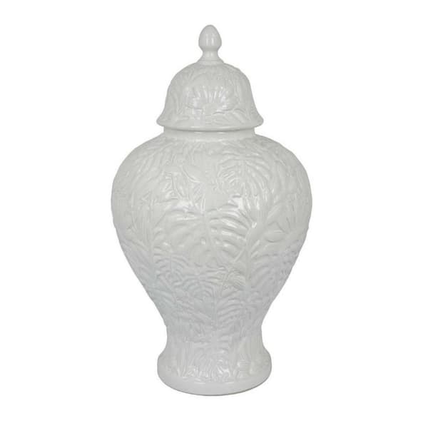 Benjara Ceramic Jar with Removable Lid