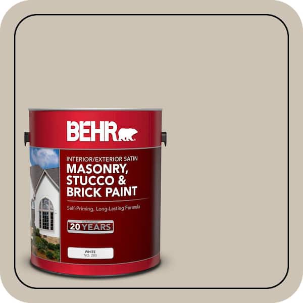 5 gal. #PPU5-08 Sculptor Clay Satin Interior/Exterior Masonry, Stucco and Brick Paint