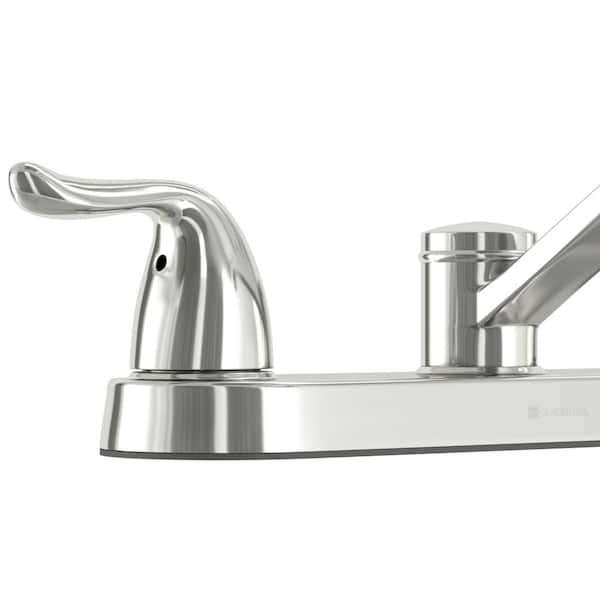 Glacier Bay Constructor 2-Handle Standard Kitchen Faucet in Chrome