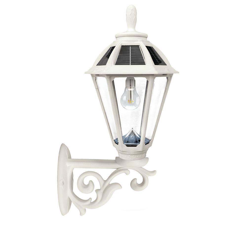 White Solar LED Outdoor Post Light with Multiple Mounting Options