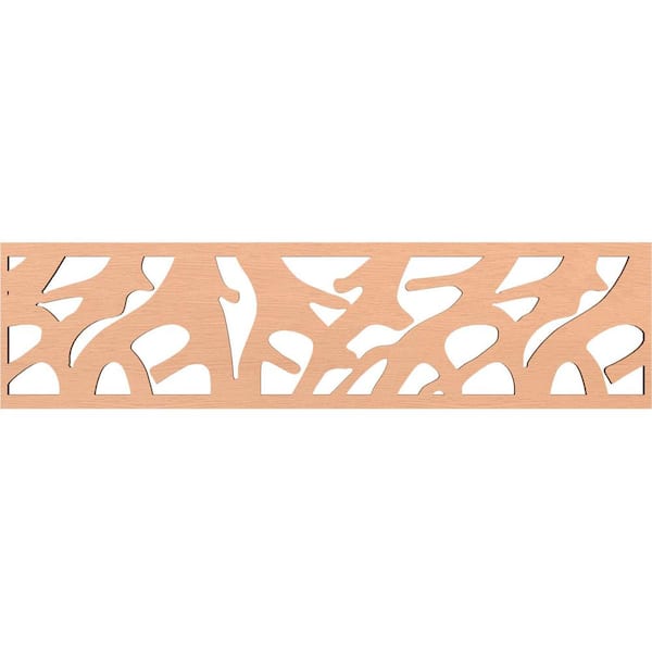 Ekena Millwork Manton Fretwork 0.375 in. D x 47 in. W x 12 in. L Alder Wood Panel Moulding