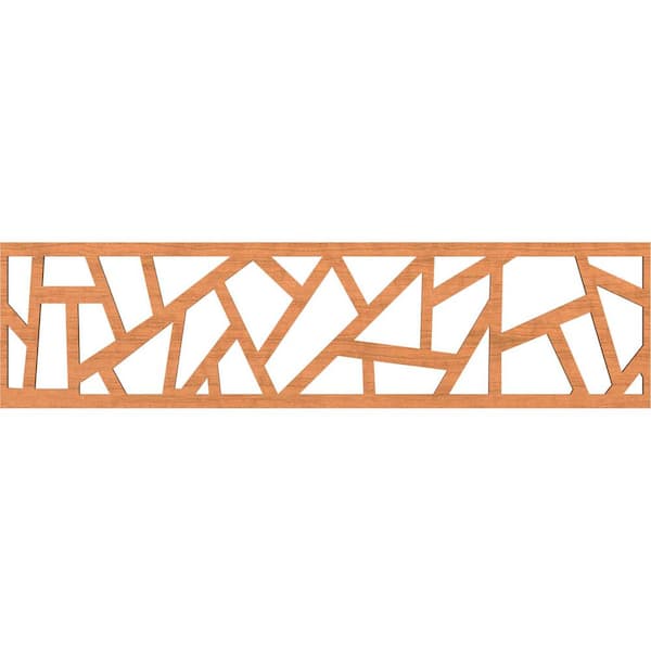 Ekena Millwork Harrisburg Fretwork 0.25 in. D x 47 in. W x 12 in. L Cherry Wood Panel Moulding