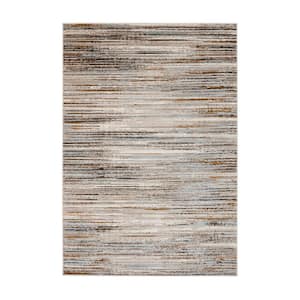 Banner Multi 2 ft. x 2 ft. 11 in.Modern Contemporary Abstract Striped Area Rug