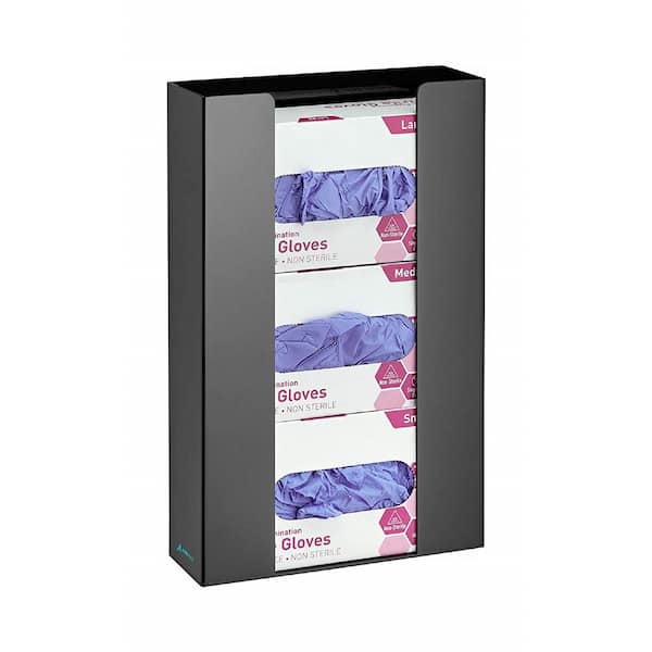 Triple Box Capacity Wall Mount Acrylic Glove Box Dispenser